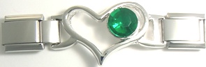 Open Heart Link - May Emerald - Click Image to Close